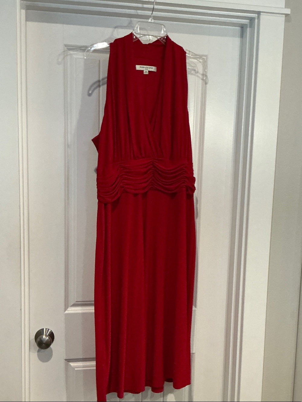 Evan Picone Red Sleeveless Draped Women’s Dress Size 16W